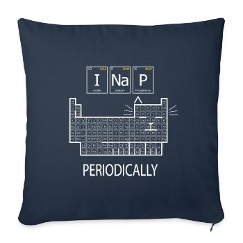 I Nap Periodically, periodic table of elements - Sofa pillowcase 17,3'' x 17,3'' (45 x 45 cm) - navy - Front
