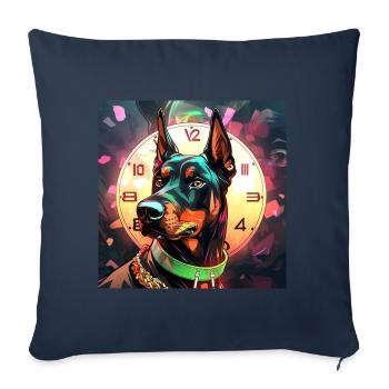 Le gardien - Housse de coussin décorative 45 x 45 cm - bleu marine - Devant