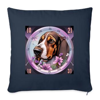 Toujours prêt - Housse de coussin décorative 45 x 45 cm - bleu marine - Devant