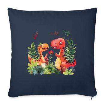 Pourquoi les dinosaures sont-ils si populaires auprès des enfants ? - Housse de coussin décorative 45 x 45 cm - bleu marine - Devant