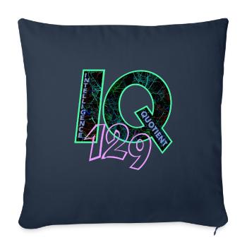 QI 129 - Housse de coussin décorative 45 x 45 cm - bleu marine - Devant