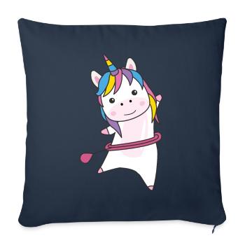 Unicorn the hullern smart hoop sport unicorns - Sofa pillowcase 17,3'' x 17,3'' (45 x 45 cm) - navy - Front