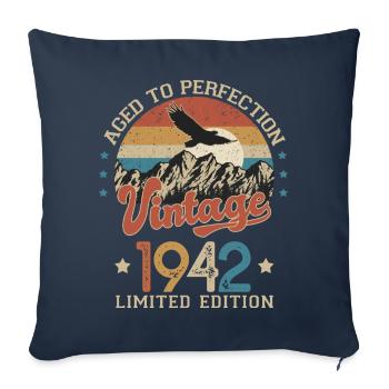1942 Humor anniversary 80 years age perfection - Sofa pillowcase 17,3'' x 17,3'' (45 x 45 cm) - navy - Front