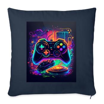 C’est l’heure du jeu : pas de temps pour les perdants - Housse de coussin décorative 45 x 45 cm - bleu marine - Devant