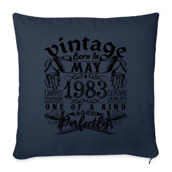 Birthday 1983 May 1983! born May 1983 - Sofa pillowcase 17,3'' x 17,3'' (45 x 45 cm) - navy - Front