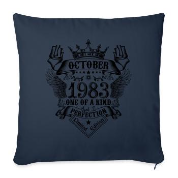 Birthday 1983 October 1983 born in October - Sofa pillowcase 17,3'' x 17,3'' (45 x 45 cm) - navy - Front