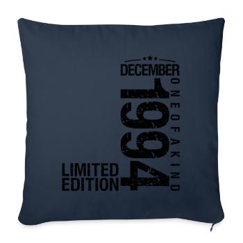 Birthday December 1994 December born in December - Sofa pillowcase 17,3'' x 17,3'' (45 x 45 cm) - navy - Front