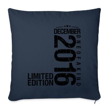 Birthday December 2016 December born in December - Sofa pillowcase 17,3'' x 17,3'' (45 x 45 cm) - navy - Front