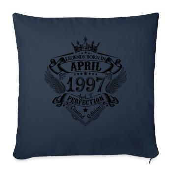 anniversaire Avril 1997 avril anniversaire 1997 - Housse de coussin décorative 45 x 45 cm - bleu marine - Devant