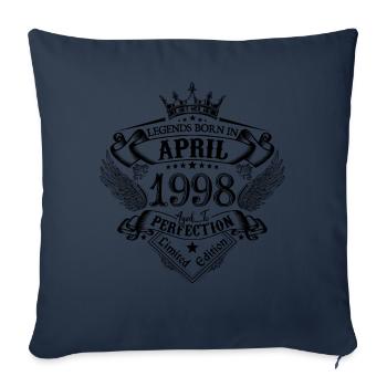 anniversaire Avril 1998 avril anniversaire 1998 - Housse de coussin décorative 45 x 45 cm - bleu marine - Devant