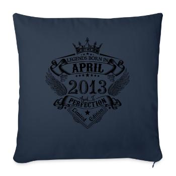 anniversaire Avril 2013 avril anniversaire 2013 - Housse de coussin décorative 45 x 45 cm - bleu marine - Devant