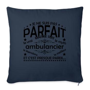 Ambulancier cadeau Ambulancier le vrai Ambulancier - Housse de coussin décorative 45 x 45 cm - bleu marine - Devant