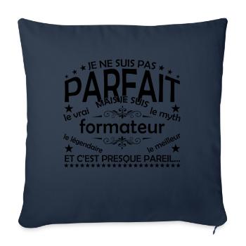 Formateur cadeau Formateur le vrai Formateur - Housse de coussin décorative 45 x 45 cm - bleu marine - Devant