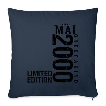 Birthday May 2000 May born in May - Sofa pillowcase 17,3'' x 17,3'' (45 x 45 cm) - navy - Front
