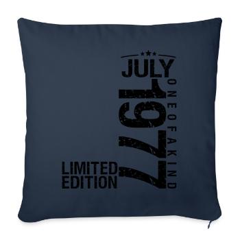 Birthday 1977 July 1977 July 1977 - Sofa pillowcase 17,3'' x 17,3'' (45 x 45 cm) - navy - Front