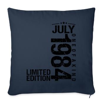 Geburtstag 1984 Juli 1984 Juli 1984 - Sofakissenbezug 45 x 45 cm - Navy - Vorne