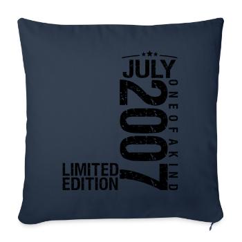 Geburtstag 2007 Juli 2007 Juli 2007 - Sofakissenbezug 45 x 45 cm - Navy - Vorne