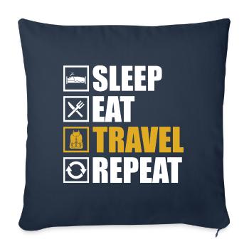 travel - Sofa pillowcase 17,3'' x 17,3'' (45 x 45 cm) - navy - Front