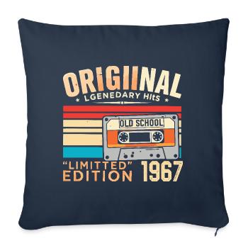 Original 1967, Legendary since 1967 Vintage 1967 - Sofa pillowcase 17,3'' x 17,3'' (45 x 45 cm) - navy - Front