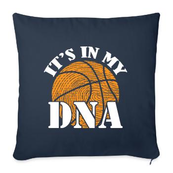 ADN de basket-ball - Housse de coussin décorative 45 x 45 cm - bleu marine - Devant