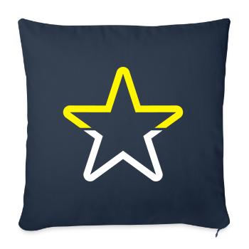 star symbol star icon - Sofa pillowcase 17,3'' x 17,3'' (45 x 45 cm) - navy - Front