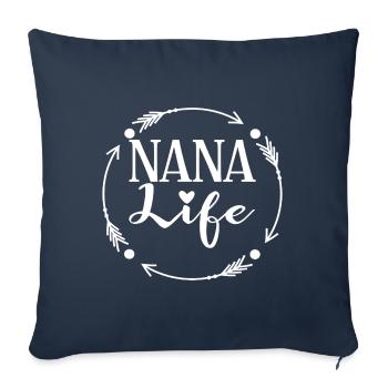 Nana Life - Sofa pillowcase 17,3'' x 17,3'' (45 x 45 cm) - navy - Front