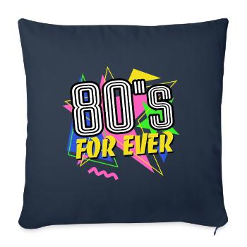 80s For Ever - 80s - Colorful + Crazy - Sofa pillowcase 17,3'' x 17,3'' (45 x 45 cm) - navy - Front