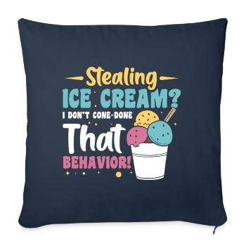 Stealing ice cream I don’t cone-done that behavior - Sofakissenbezug 45 x 45 cm - Navy - Vorne