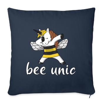 bee unic bee unicorn beekeeper beekeeper dab - Sofa pillowcase 17,3'' x 17,3'' (45 x 45 cm) - navy - Front