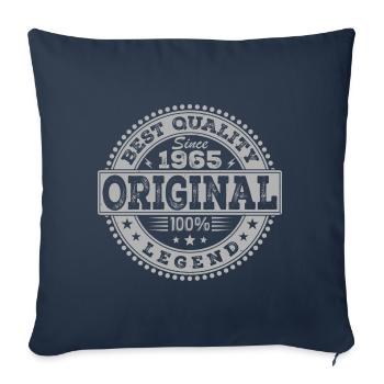 59e Anniversaire Original 1965 Vintage Cadeau - Housse de coussin décorative 45 x 45 cm - bleu marine - Devant