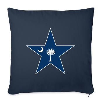 T-shirt de fan de Caroline du Sud – Pour les vrais fans ! - Housse de coussin décorative 45 x 45 cm - bleu marine - Devant