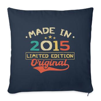 Made in 2015 | Limited Edition 2015 | Original - Housse de coussin décorative 45 x 45 cm - bleu marine - Devant