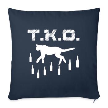 T.K.O. Drunken Predator Blackout Coma White - Sofa pillowcase 17,3'' x 17,3'' (45 x 45 cm) - navy - Front