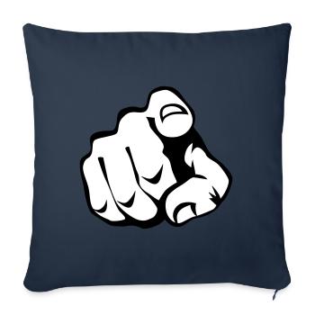 60 Zeigefinger - Sofakissenbezug 45 x 45 cm - Navy - Vorne