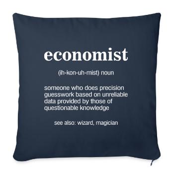 Economists Economics Gift - Sofa pillowcase 17,3'' x 17,3'' (45 x 45 cm) - navy - Front