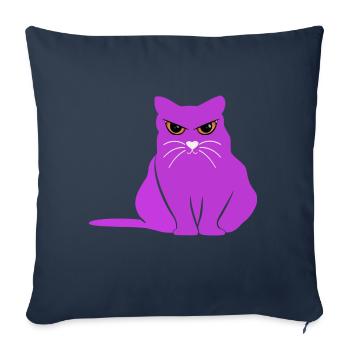 Fat CAT fetter Kater Galahad Histoire - Housse de coussin décorative 45 x 45 cm - bleu marine - Devant