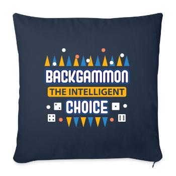 Backgammon Spiel - Sofakissenbezug 45 x 45 cm - Navy - Vorne