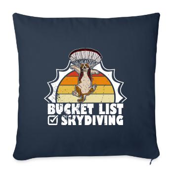 Skydiving Skydiver Catdiver paraglider flying - Sofakissenbezug 45 x 45 cm - Navy - Vorne
