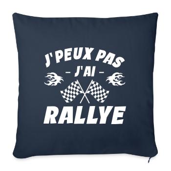 Je Peux Pas J'ai Rallye - Housse de coussin décorative 45 x 45 cm - bleu marine - Devant