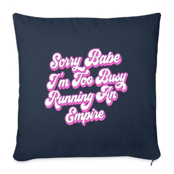 Busy Empire Runner | Couleurs changeantes - Housse de coussin décorative 45 x 45 cm - bleu marine - Devant