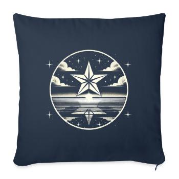 Himmelskörper, Geschenkidee, Sternenhimmel Komet L - Sofakissenbezug 45 x 45 cm - Navy - Vorne