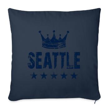 Seattle Crown Stars - Sofa pillowcase 17,3'' x 17,3'' (45 x 45 cm) - navy - Front