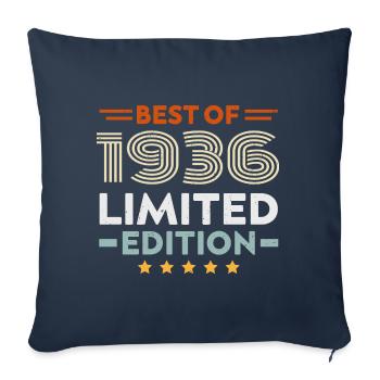 Retro 1936 Vintage 88th Birthday Gift 88 Years Old - Sofa pillowcase 17,3'' x 17,3'' (45 x 45 cm) - navy - Front