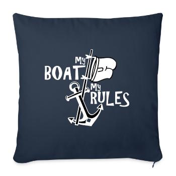 MY BOAT MY RULES CAPTAIN - Sofa pillowcase 17,3'' x 17,3'' (45 x 45 cm) - navy - Front