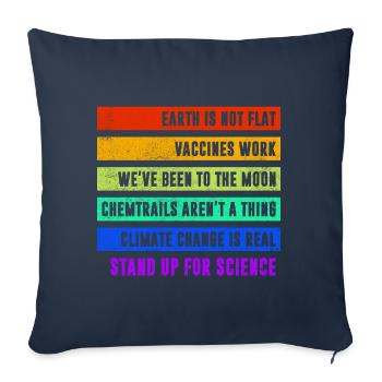Graphique scientifique - Housse de coussin décorative 45 x 45 cm - bleu marine - Devant
