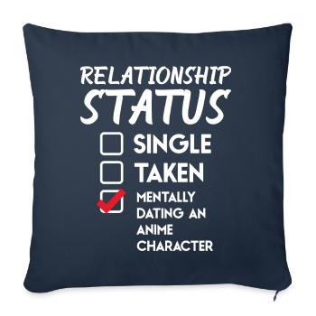 Manga de l’anime Drôle de sort Drôle Cadeau Bakou - Housse de coussin décorative 45 x 45 cm - bleu marine - Devant