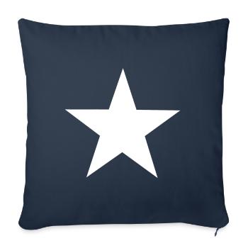 Weißes symbolisches Mode Trend Stern Geschenk - Sofakissenbezug 45 x 45 cm - Navy - Vorne
