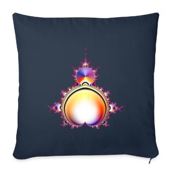 Mandelbaum Fraktal - Sofakissenbezug 45 x 45 cm - Navy - Vorne