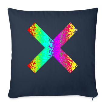 Kreuz - Sofakissenbezug 45 x 45 cm - Navy - Vorne