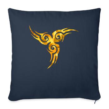 Keltisches Tattoo gold - Sofakissenbezug 45 x 45 cm - Navy - Vorne